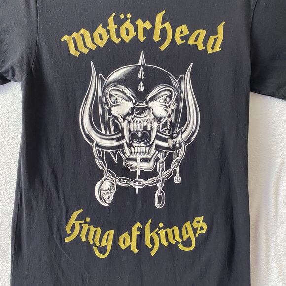 RARE HTF Motorhead x Triple H Size S Black King of Kings T-Shirt Unisex Slim Fit - Picture 2 of 6